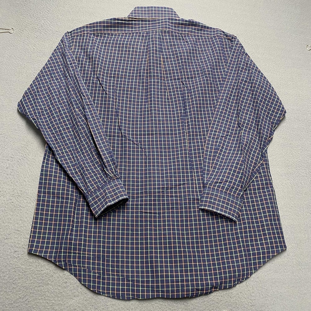 Ralph Lauren Shirt Mens Medium Blue Check Long‎ Sleeve Button Down Pony Logo - Picture 5 of 8